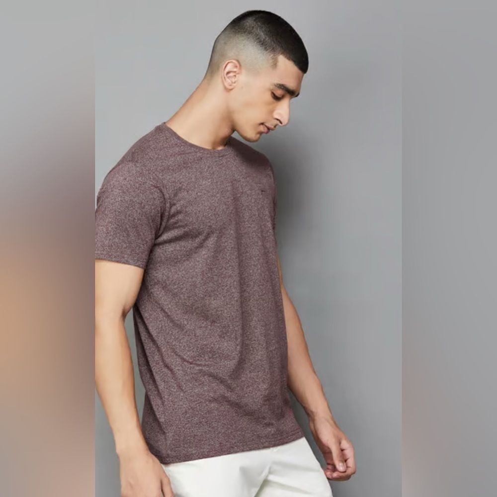 Mens Lululemon Crew Neck Short Sleeve T Shirt Size XL Heathered Burgundy